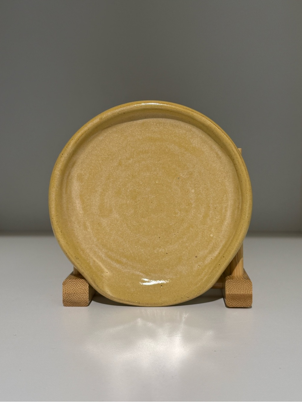 Ceramic Spoon Rest In Butter Yellow